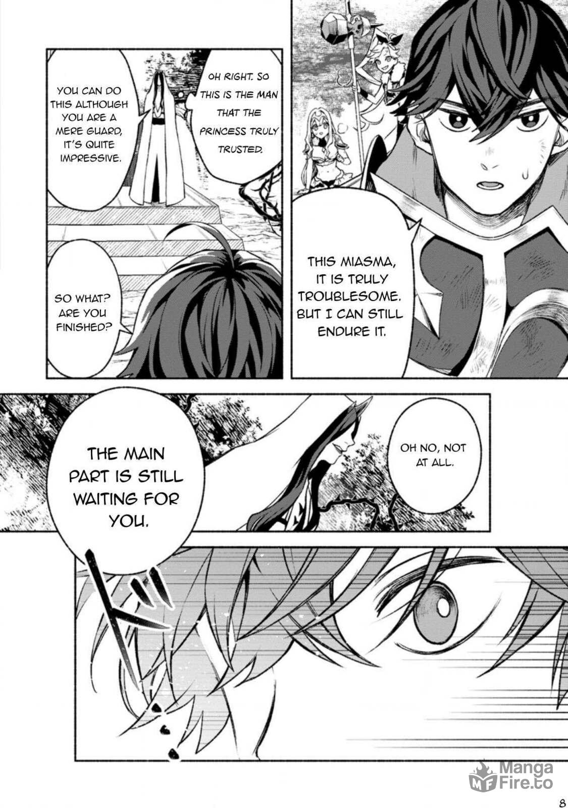 Sono Monban, Saikyou Nitsuki: Tsuihou Sareta Bougyo Ryoku 9999 no Senshi, Outo no Monban Toshite Musou Suru – Chapter 20 page 8