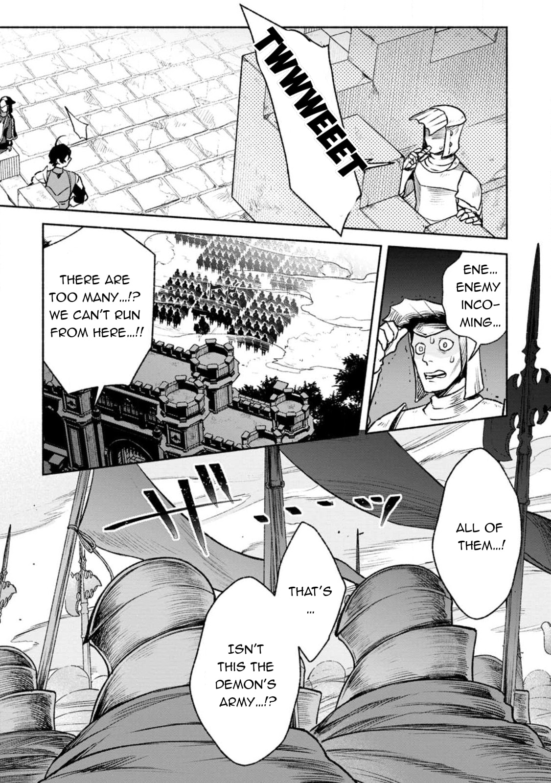 Sono Monban, Saikyou Nitsuki: Tsuihou Sareta Bougyo Ryoku 9999 no Senshi, Outo no Monban Toshite Musou Suru – Chapter 25 page 27
